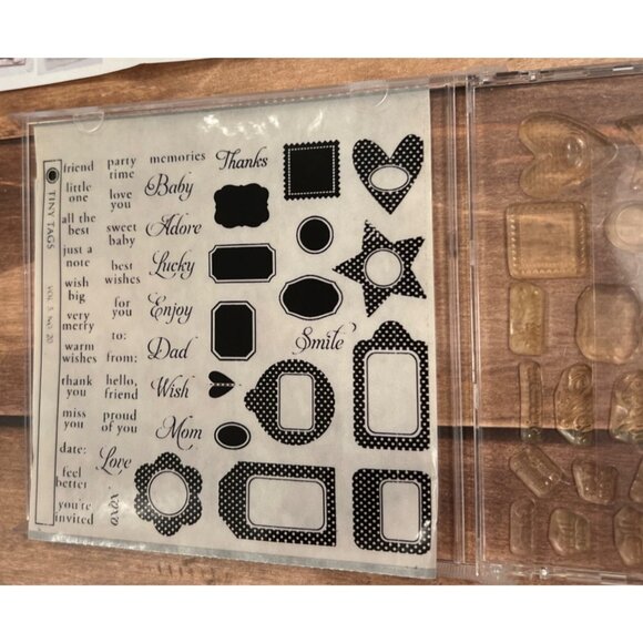 Clear Stamp Set With Dies For Card Making & Scrapbooking - Sentiments & Frames - Picture 7 of 9